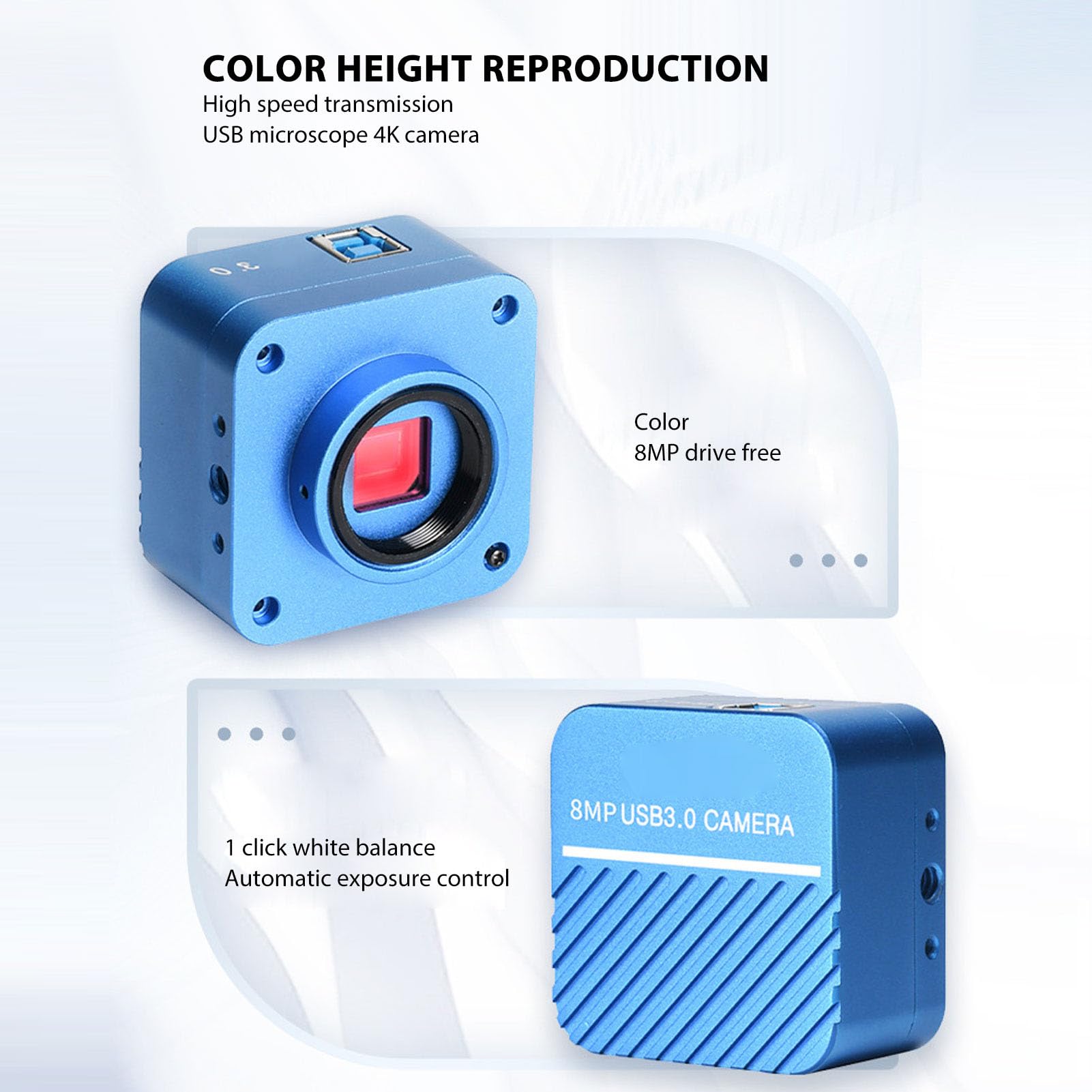 Generic Zestaw Kamery Mikroskopowej USB 3.0 do Nagrywania w Rozdzielczości 4K i Wyraźnych Obserwacji Idealny do Kontroli Wizualnej i Astronomii