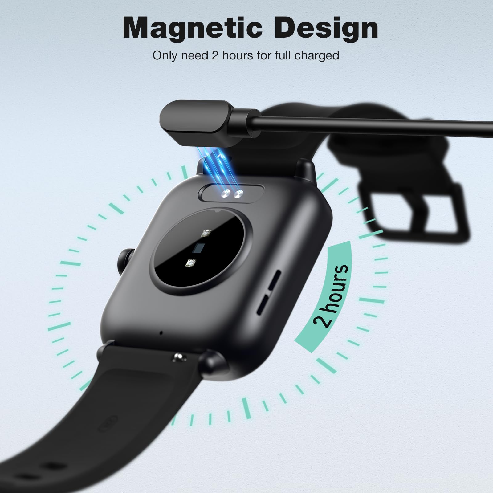 Blueshaweu - Caricatore magnetico TOOBUR Smartwatch, caricatore USB compatibile con IDW13, IDW15, IDW16, IDW25, IDW26/IDW28