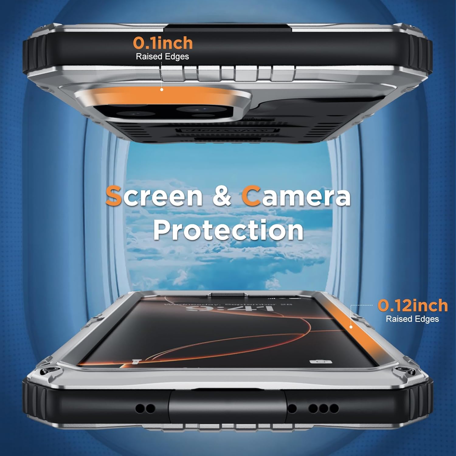 Beasyjoy for iPhone 16 Pro Max Case Waterproof, Metal Heavy Duty Full Body Protective Case with Built-in Screen Protector, Military Grade Shockproof Defender Cover for iPhone 16 Pro Max 6.9", Silver - Image 6