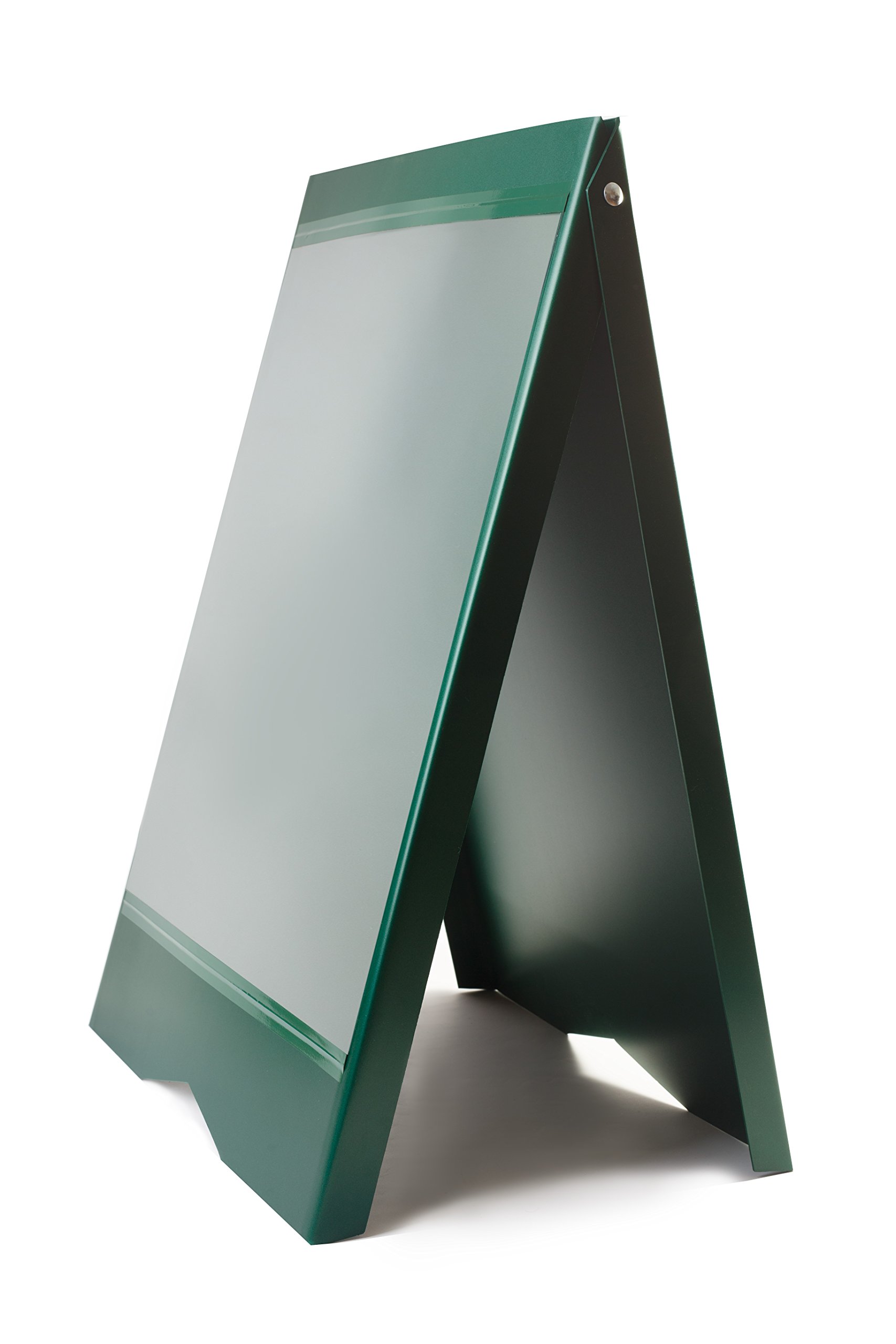 A-Board, Pavement Sign, Poster, Board, Display, Stand, PVC, for A2 Size Posters - Green