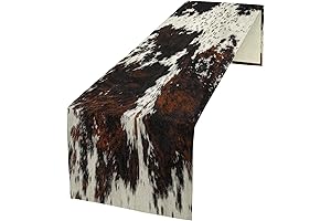 Rustic Cow Skin Print Table Runner for a Western Touch