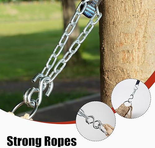 Miniatura 7 de OLALACOZY - Hamaca acolchada de celosía toscana de 13 pies en color SienaTaupe con barras de suspensión, almohada desmontable y cadenas, capacidad