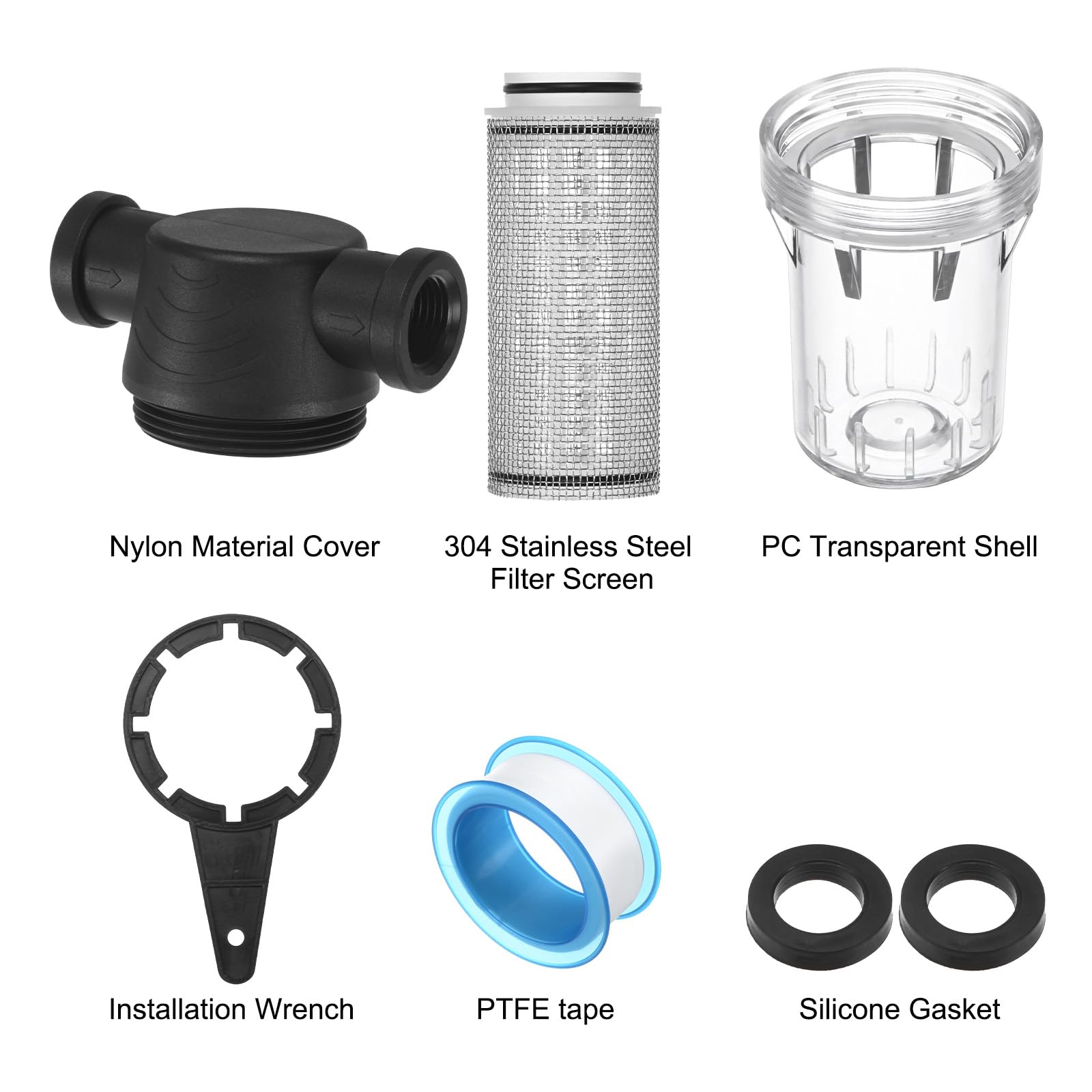 M METERXITY Water Pump Strainer with 20 Mesh Stainless Steel Filter Screen - Image 2