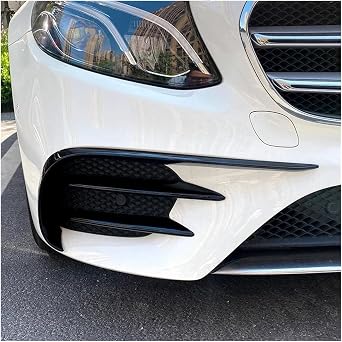 C238 W213 Air Vent Body Kits Front Bumper Splitter Canards Compatible for Mercedes E Class W213 C238 E200 E220 E300 E350 E400 E43 2016-2020(Carbon Look Set)