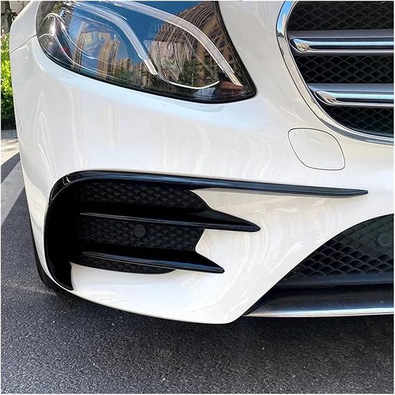 C238 W213 Air Vent Body Kits Front Bumper Splitter Canards Compatible for Mercedes E Class W213 C238 E200 E220 E300 E350 E400 E43 2016-2020(Carbon Look Set)