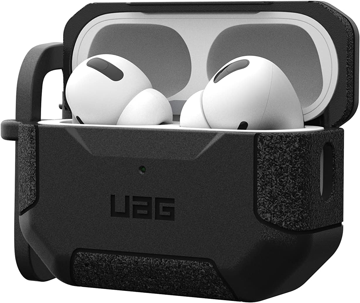 URBAN ARMOR GEAR UAG-APPROGEN2S-BK Case for Apple AirPods Pro 2nd Generation (Impact Resistant, Carabiner Included, MagSafe Charging) Scout Black