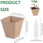 100 Pcs 8cm Seed Starter Tray, Small Transplant Seedling Tray, Biodegradable Paper Seedling Pots for Plant Starters, Seedlings, Vegetables, Fruit, Flower, Indoor and Outdoor Garden (8 cm)