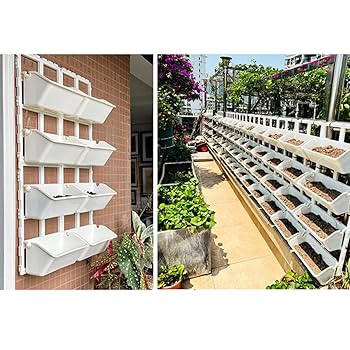Amazon.co.jp: [GZGZ] 組み立て式 多層 F ベランダ菜園 壁掛け 8