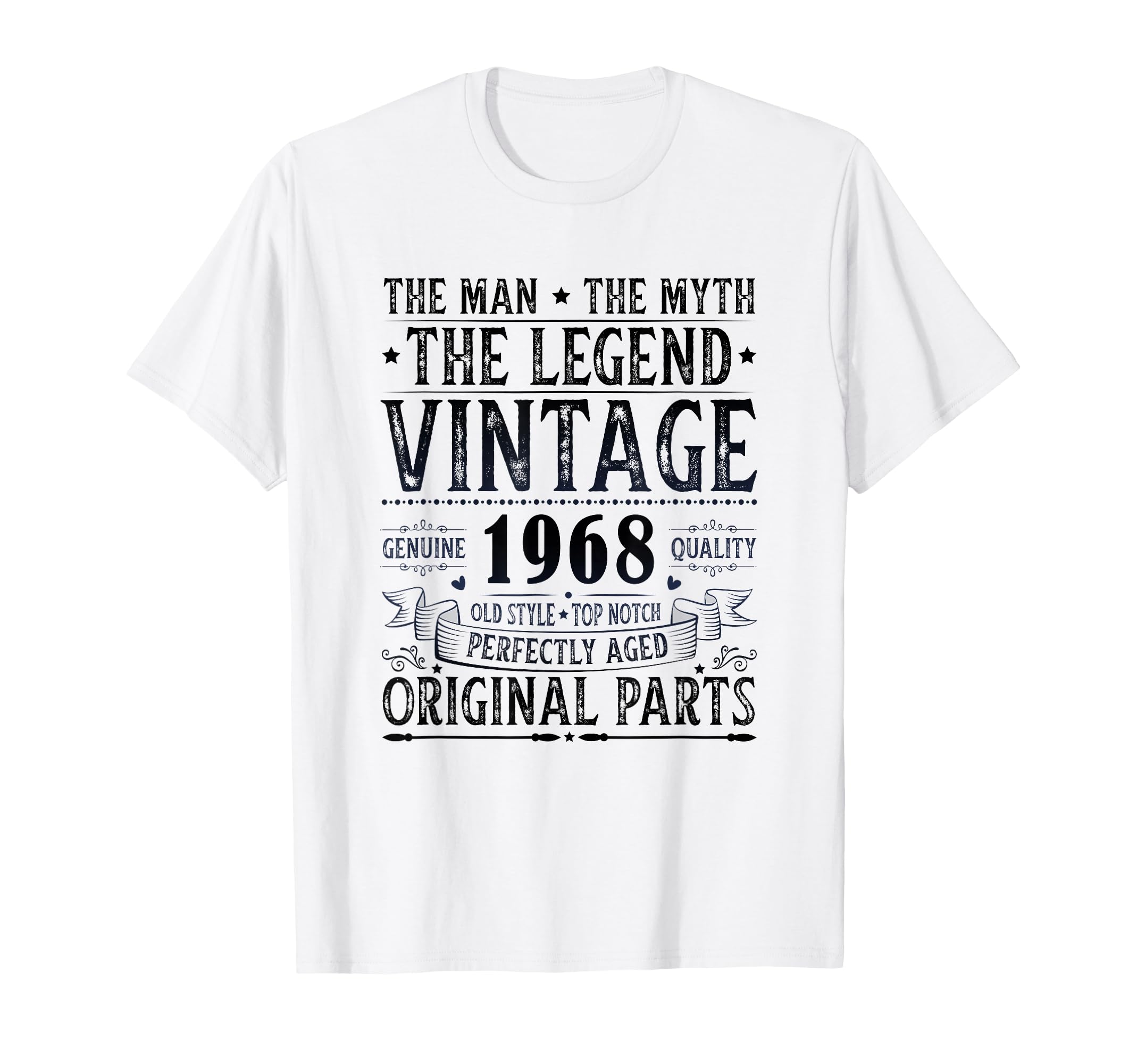Vintage 1968 T Shirts for Men Retro Funny 1968 Birthday T-Shirt