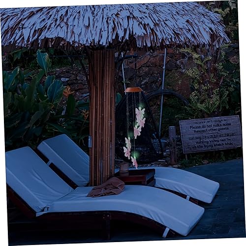 Miniatura 7 de Yardwe Campana de viento solar luces decorativas solares exteriores luces solares patio trasero colgante decoración escultura decoración al aire