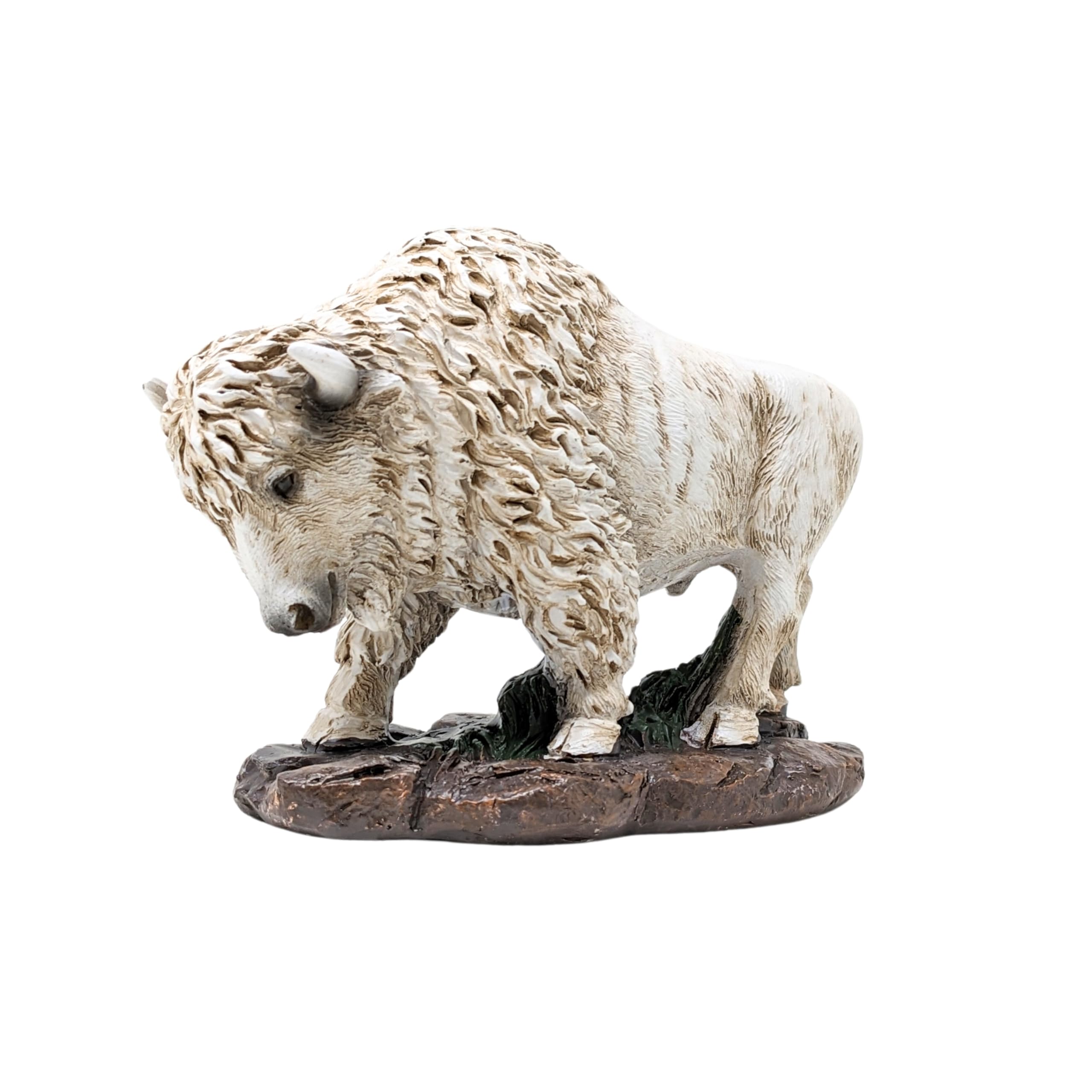 Amazon.com: AMAJY Small Bison Standing Figurine - White Resin