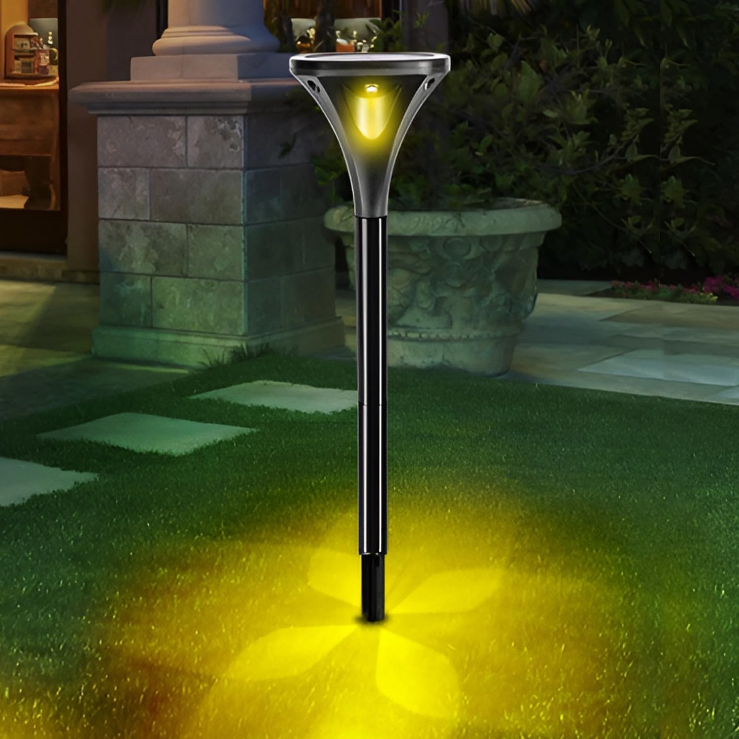 GIGALUMI GL-705 Solar Light LED Path Spotlight with 5.5V/1W Panel 3.7V/2000mAh Lithium Battery IP44 Night Security Lantern for Garden Pathway Patio Yard (Pack of 1)-image-35