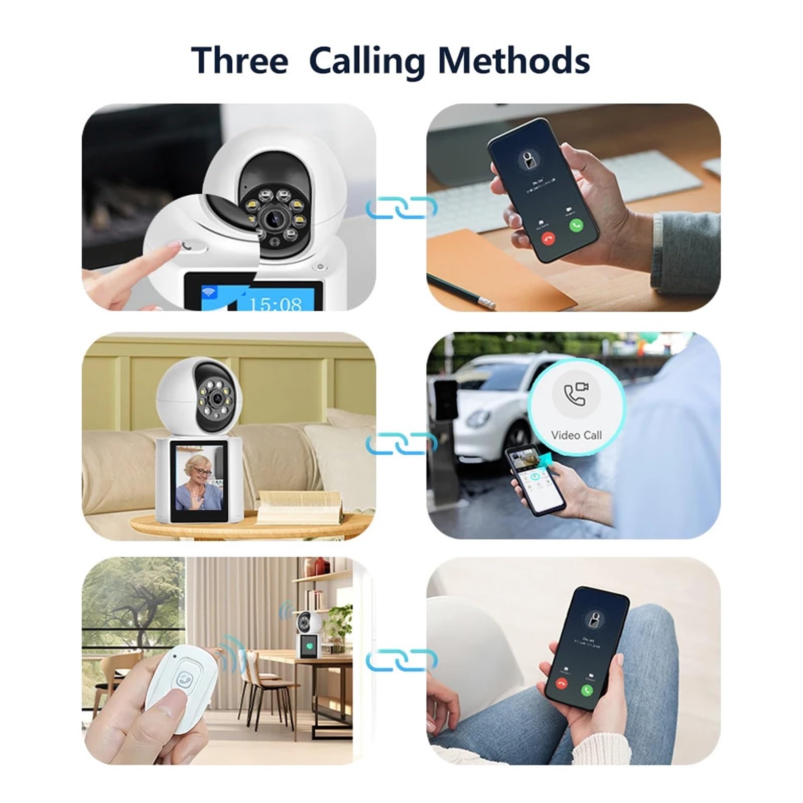 Telecamera di sicurezza for baby monitor PTZ wireless da 3 MP
