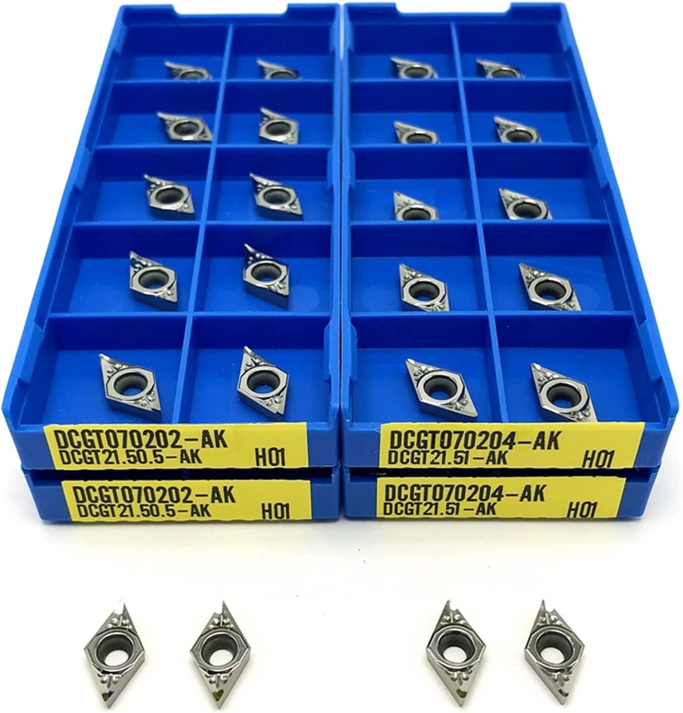 Mayabi Lathe,Lathe Tools, Dcgt070204 Ak H01 Aluminum Turning Tool Carbide Inserts Lathe Tools Cnc Turning Insert Cutting Tool Dcgt 070204 Aluminum Tool (Size Dcgt070208 Ak H01 ( Color : 10Pcs Size : Dcgt07