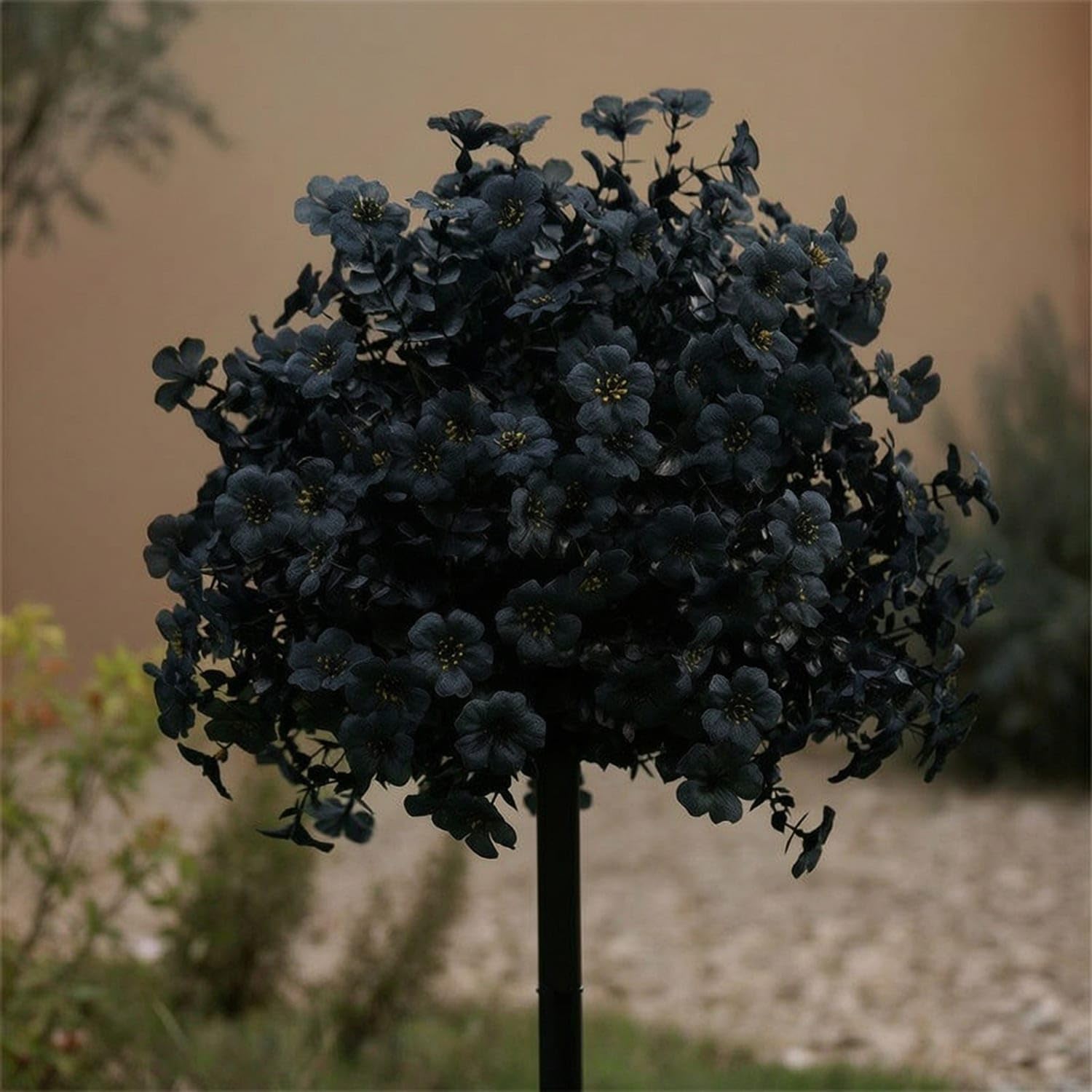 Outdoor Floral Stake with Ground Insert Seasonal Artificial Flower Stake Gothic Artificial Floral Arrangement with Ground Spike Weather-Resistant for Planter, Lawn, Halloween, Violet-image-33
