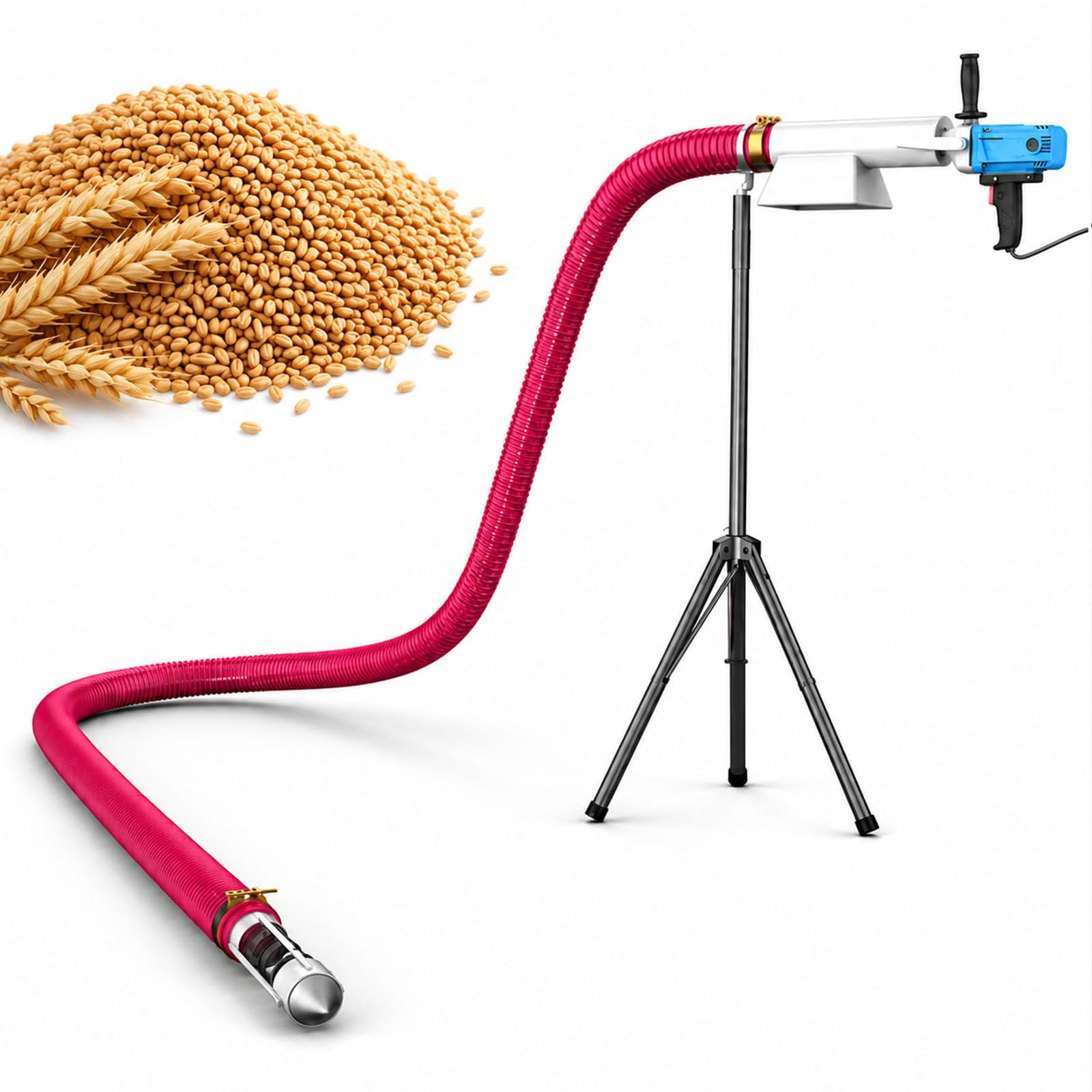 Aspiratore Portatile,Coclea Elettrica Per Il Trasporto Di Cereali 1.5m