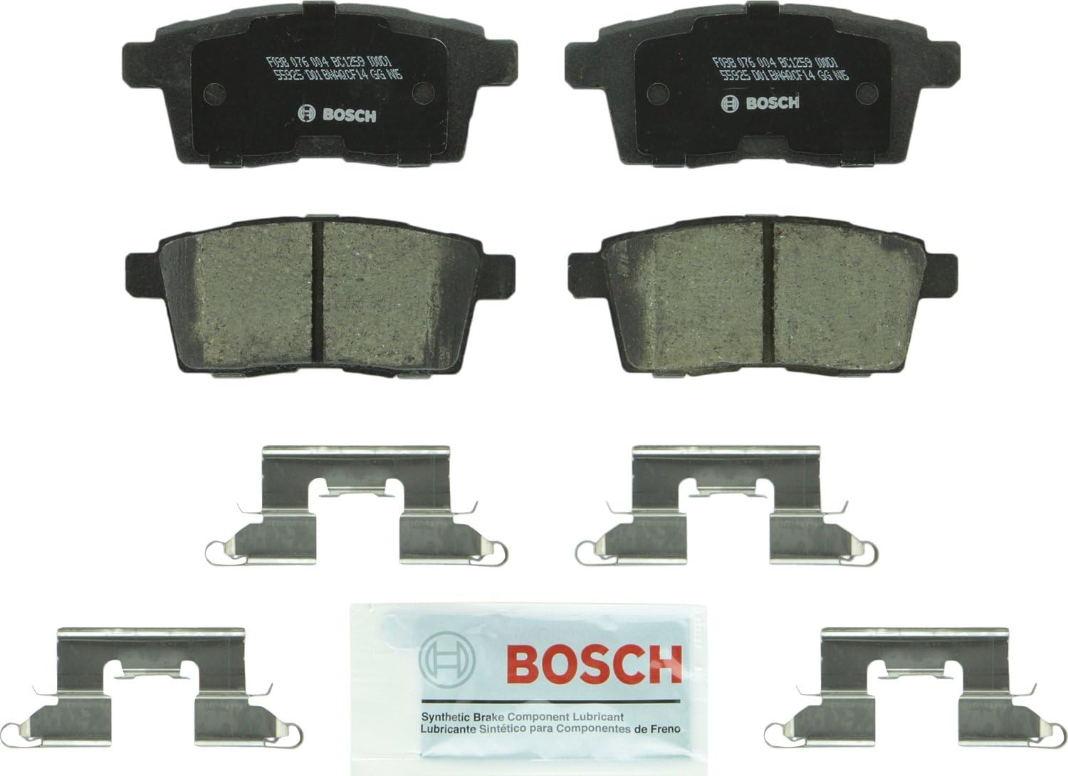 BOSCH BC1259 QuietCast Premium Ceramic Disc Brake Pad Set - Compatible with Select Ford Edge; Lincoln MKX; Mazda CX-7, CX-9; REAR