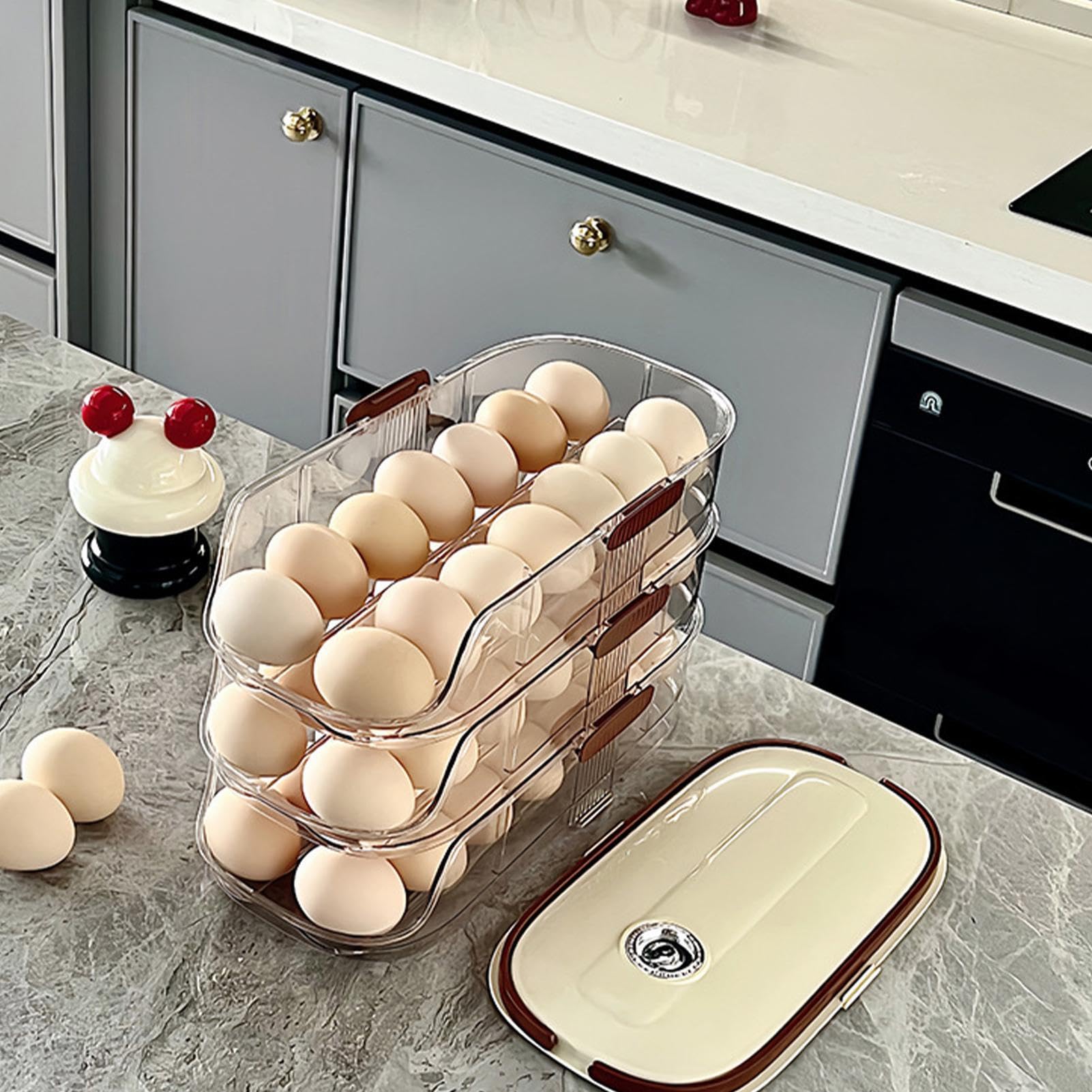 Eierspender für den Kühlschrank,Rolldown-Kühlschrank-Eierspender,3