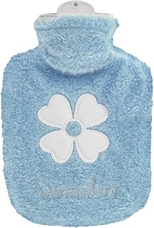 Hot Water Bottle with Soft Cover, 1L Hot Water Bag for Menstrual Cramps Warm Bag with Soft Premium Faux Fur Cover 2-in-1 Heating Bags for Cold & Warm Compress for Women Seniors Children