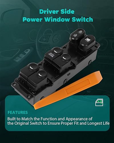 Miniatura 6 de SCITOO Interruptor de elevalunas eléctrico 93570AP1R101 93570-1R111 Interruptor de elevación de la ventana del lado del conductor delantero para