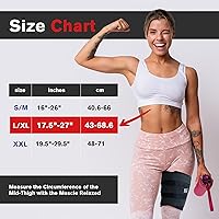 Vista 4 de Thigh Brace Support - Non-Slip, Comfortable Hamstring Brace and Thigh Wrap for Men & Women - Thigh Compression Sleeve, Ideal for Muscle Recovery