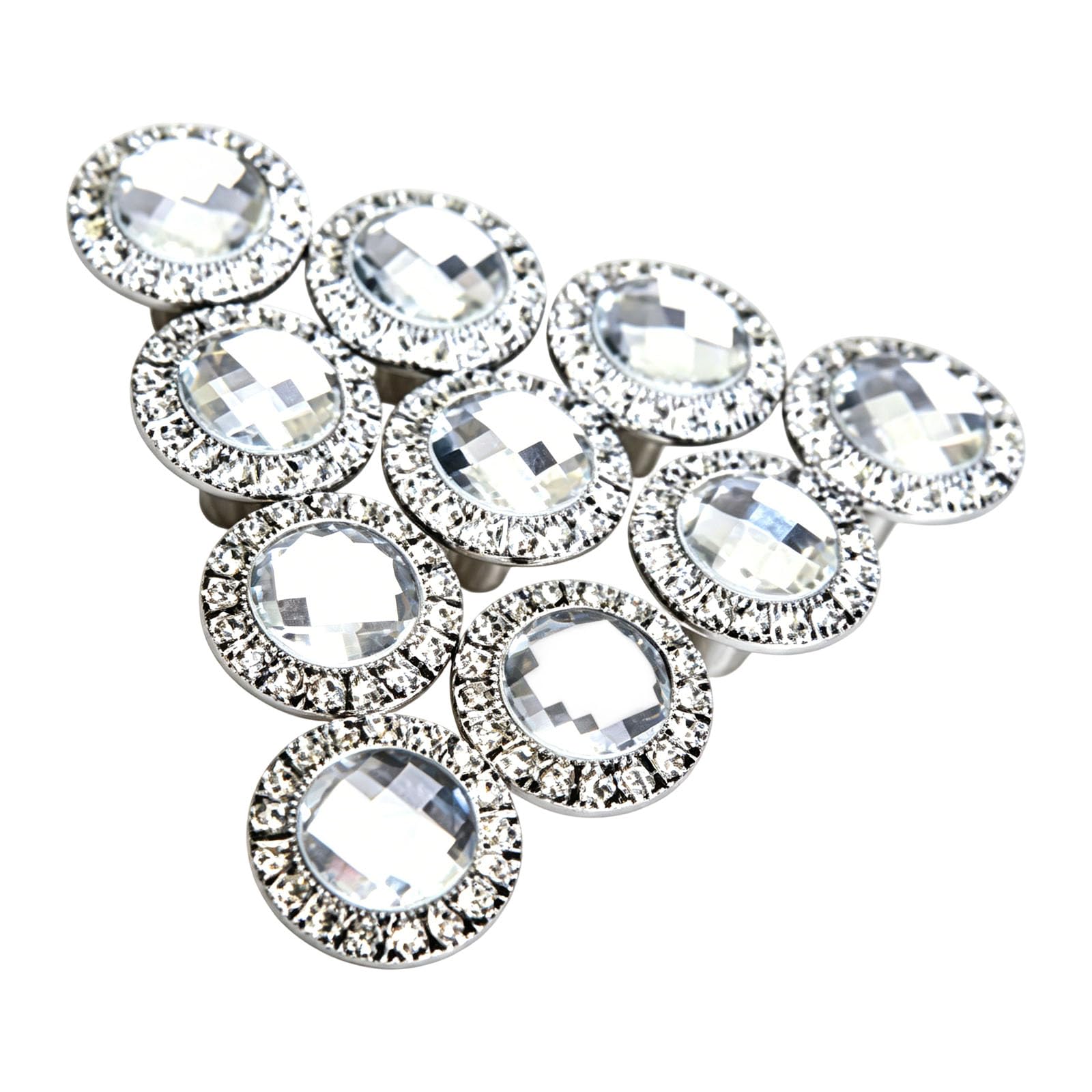 10Pcs 30Mm Crystal Drawer Knobs Stone Drawer Pulls Cupboard Accessories for Luxurious Wardrobe and Sideboard Hardware Crystal Pulls