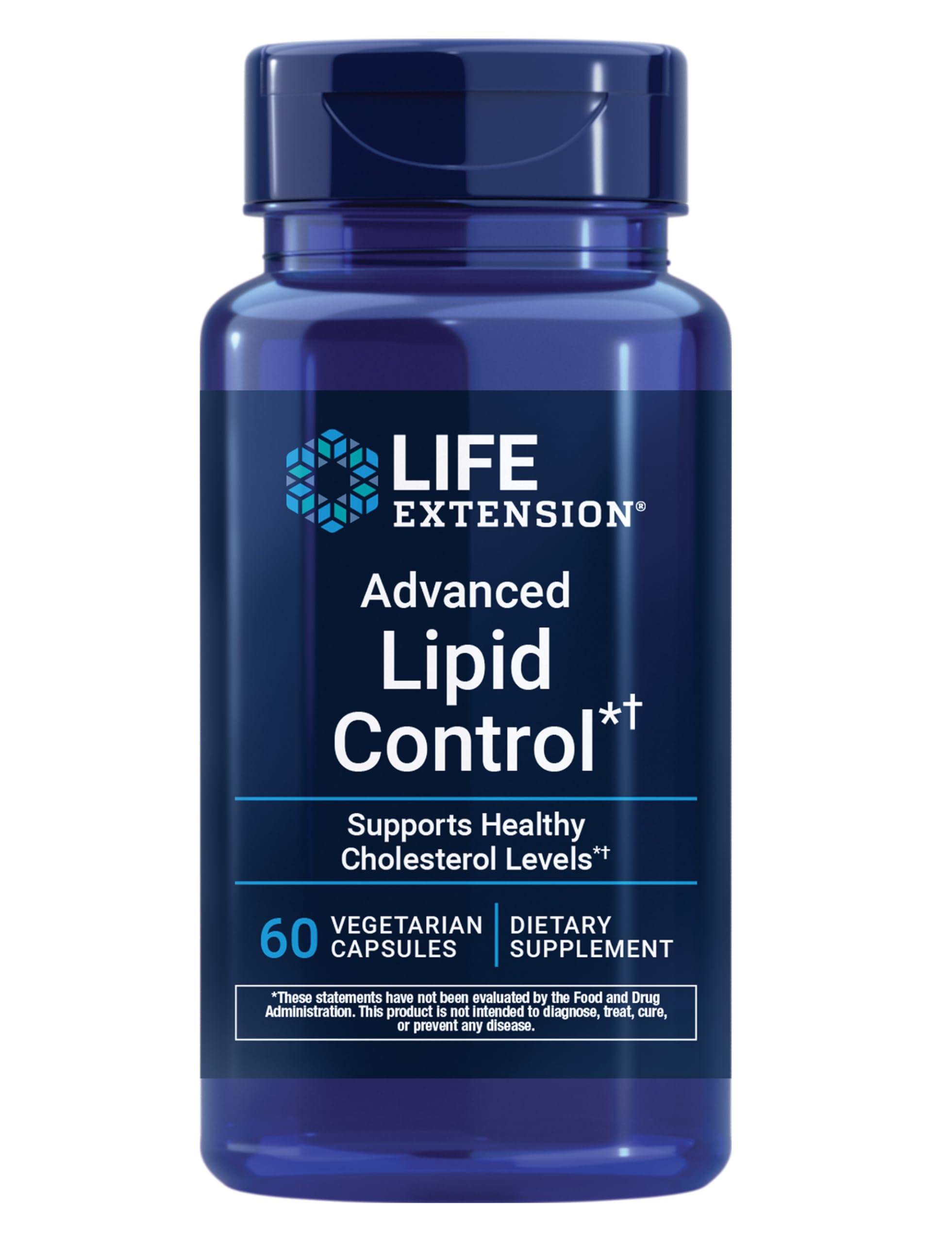 Life Extension - Advanced Lipid Control - Supplement for Supporting Already-Healthy Cholesterol Levels & Heart Health – Non-GMO, Gluten-Free, Capsule, Vegetarian - 60 Count(Pack of 1)