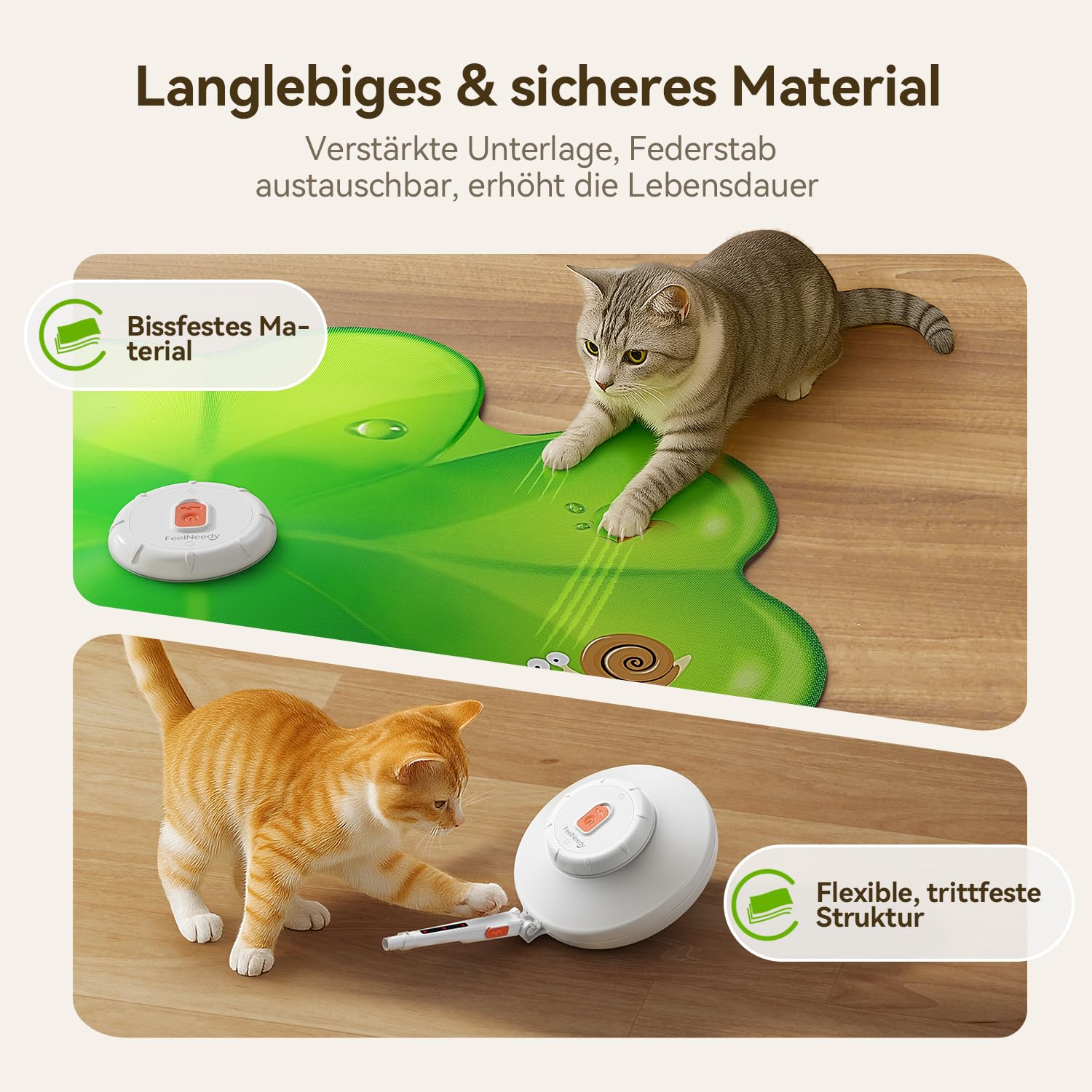FEELNEEDY Katzenspielzeug, Spielzeug für Indoor, Versteckspielzeug für Kätzchen, Whack a Mole Motion, Elektronisches Katzen Spielzeug für Übungen