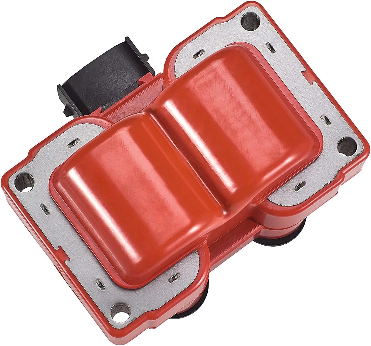 ENA Set of 2 Energy Ignition Coil with 8 Platinum Spark Plug and Red Wire set Compatible with Ford Expedition Explorer Continental Grand Marquis Replacement for FD487