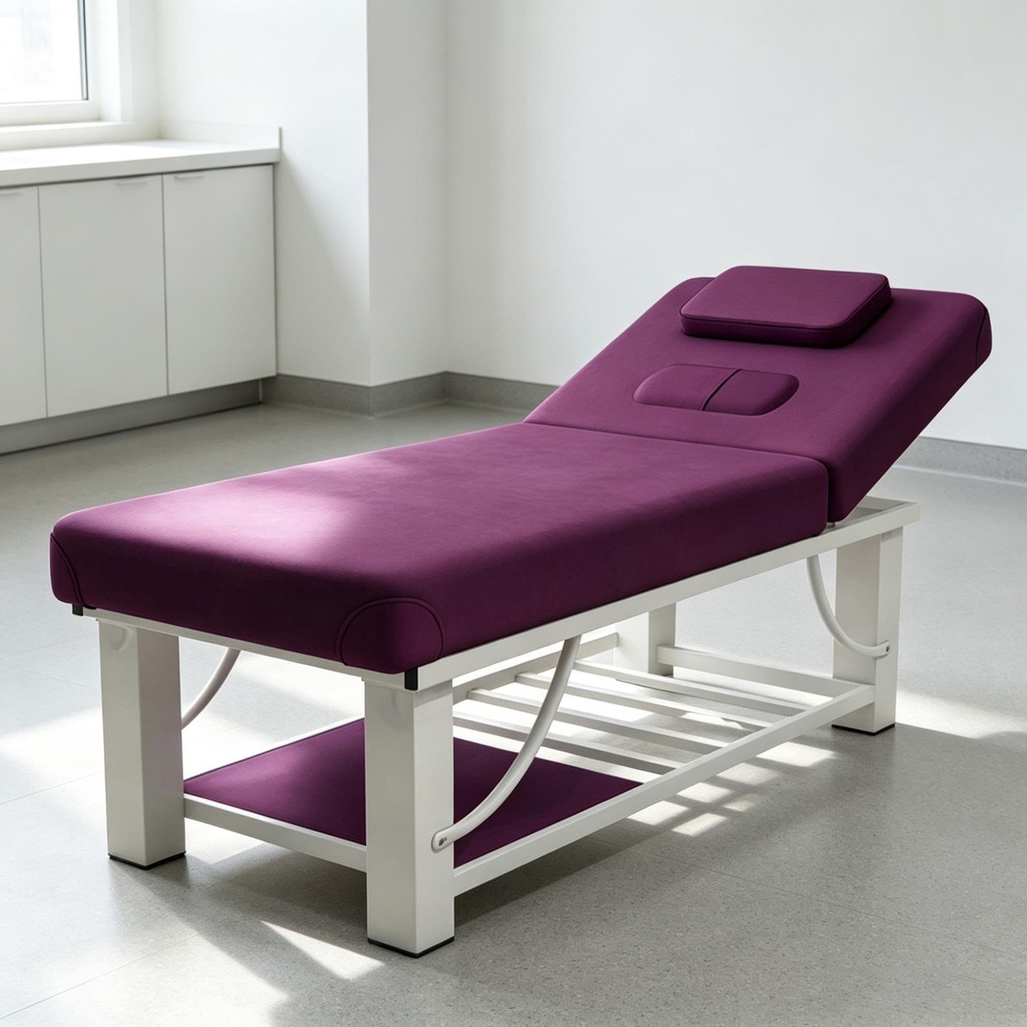 Lettino da massaggio portatile, lettino per fisioterapia con schienale