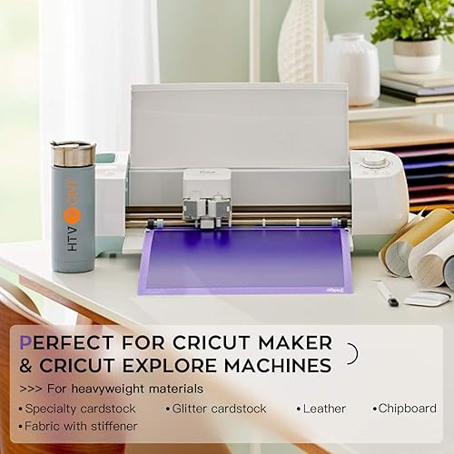 Miniatura 28 de HTVRONT Alfombrilla de corte de agarre estándar, paquete de 6 alfombrillas de corte de 12 x 12 pulgadas, compatibles con Cricut Maker 3/Maker Verde