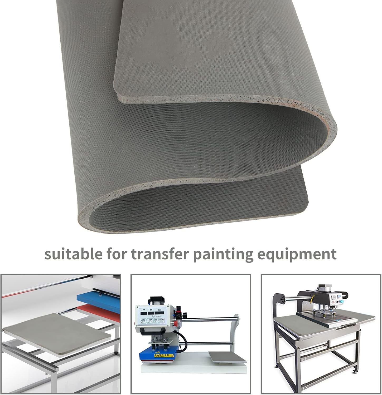 QTLCOHD 16x24 Inch Silicone Heat Press Pad - 0.3" Thickest Gray Easy Press Mat Replacement for Heat Transfer Machine