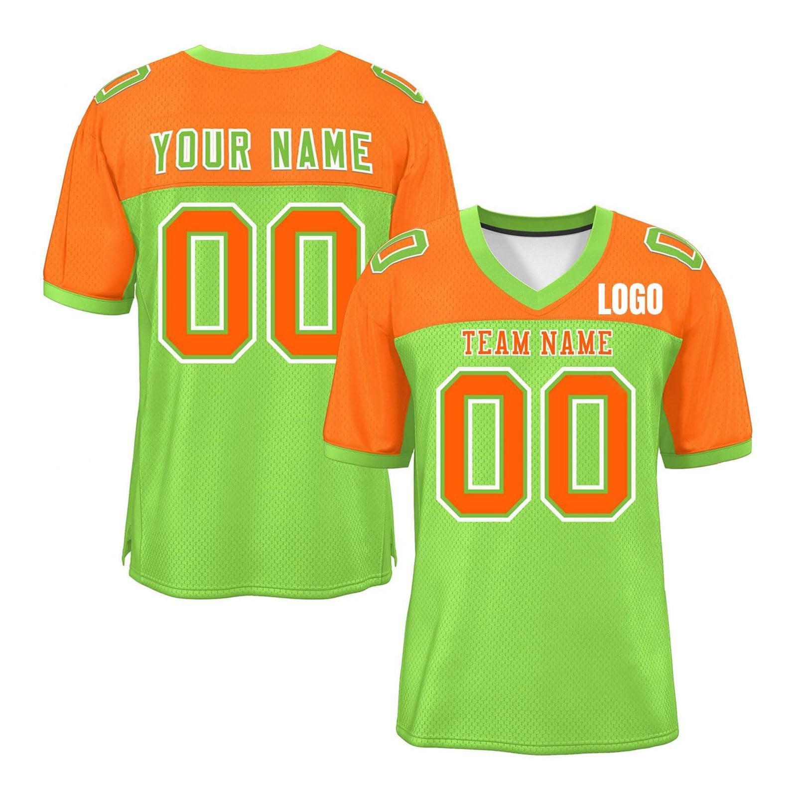 Custom Football Shirts For Adult, Personalised Football Kits With Names, Numbers And Logos, Short Sleeve V-Neck Quick-Drying Breathable Personalised Shirts, Custom Football Supporter T Shirt