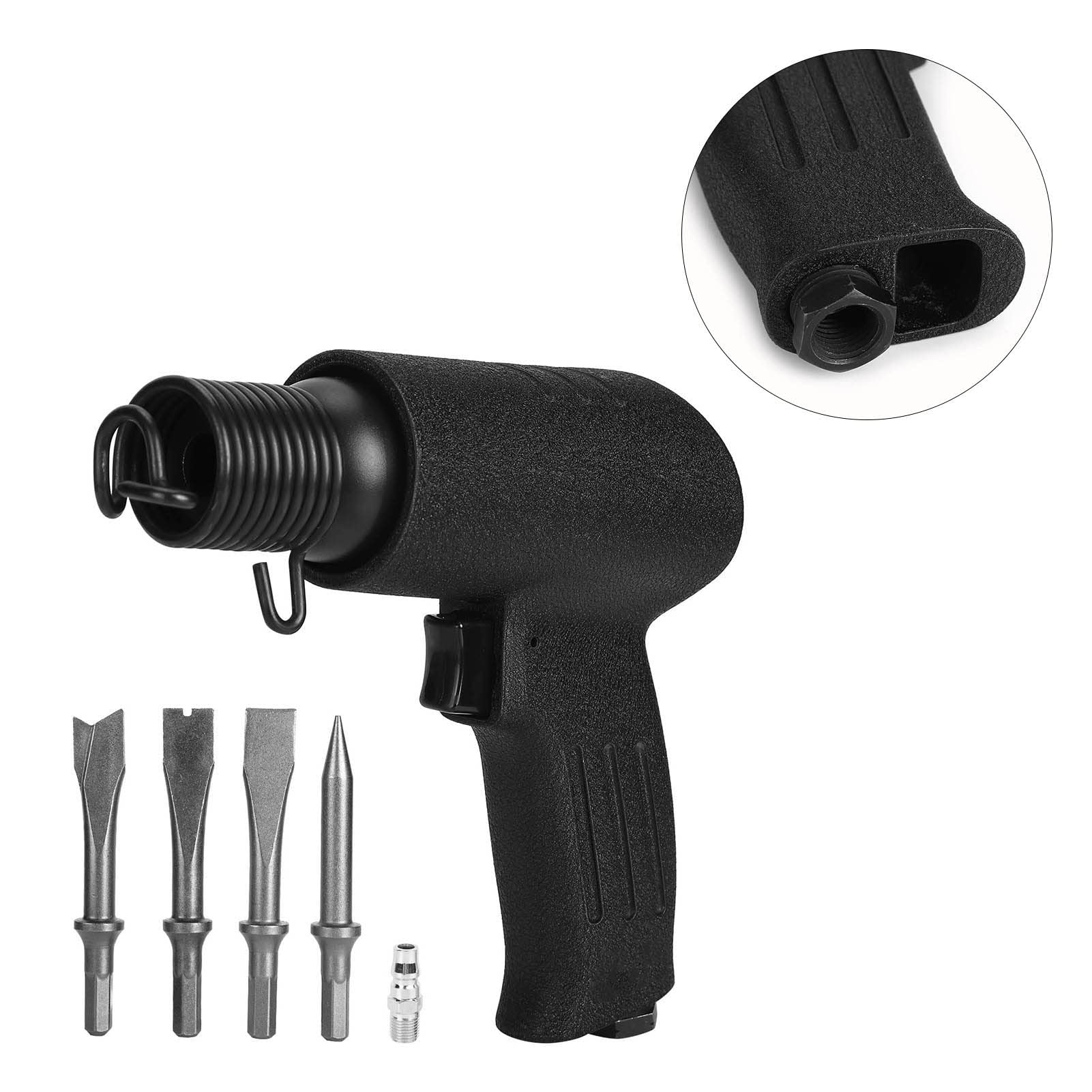 Luftmeißel, Pneumatischer Hammer aus Legiertem Stahl, 4200 BPM, mit 4 Meißelköpfen Zum Schneiden, Schlitzen, Schaufeln, Wand, Ziegel, Metall, Entgraten für Werkstattreparaturen