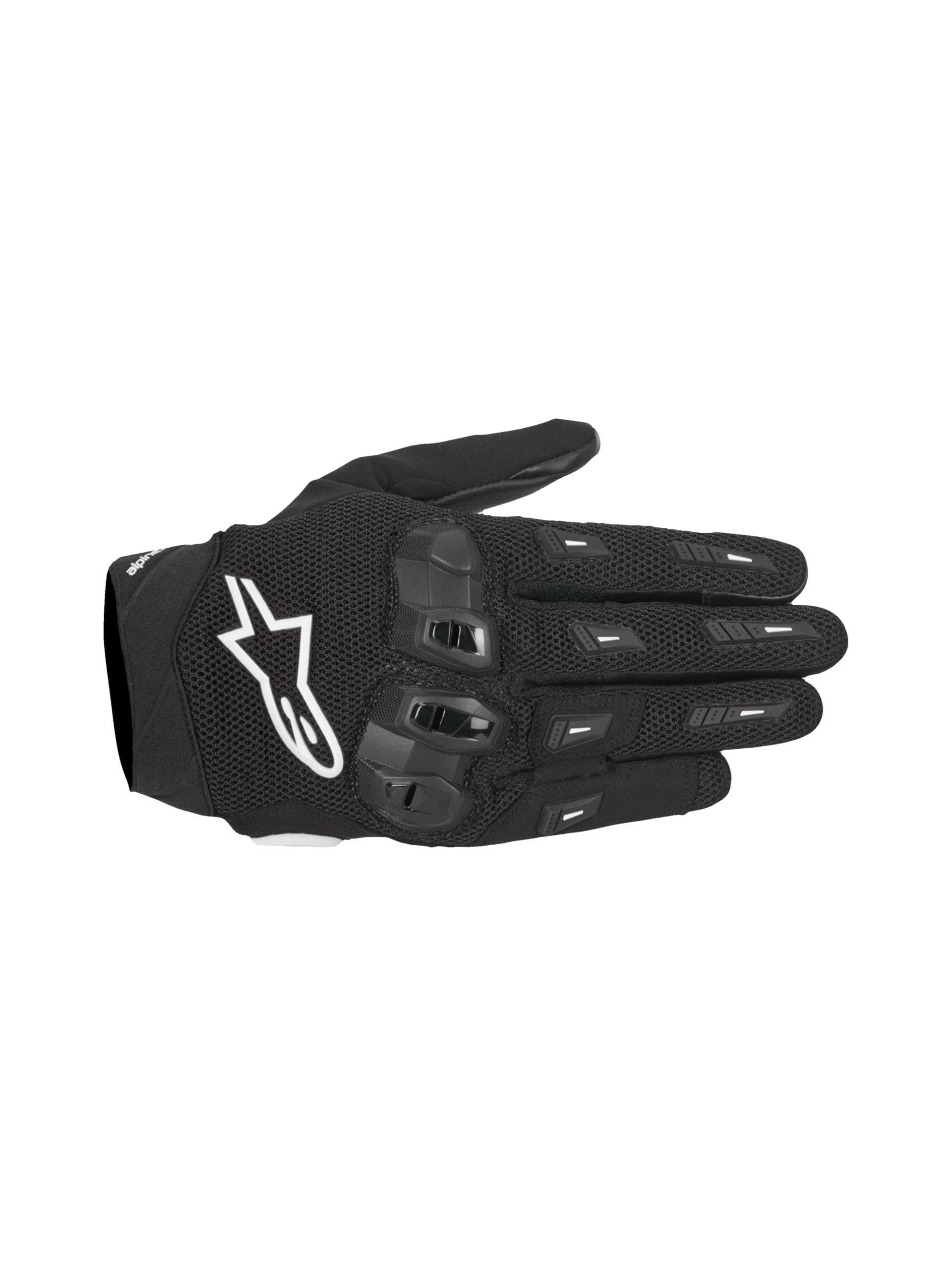 Alpinestars Lufthandschuhe SP X 5, hervorragende Belüftung und Schutz, sportliches Design, Touchscreen kompatibel, S, schwarz/schwarz
