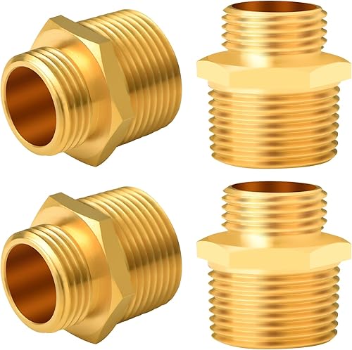 Tsinghwang 4 adaptadores de manguera de jardín macho de 34 pulgadas GHT x 1 pulgada NPT macho, accesorios de reparación de manguera de jardín de disponible en Yaxa Venezuela