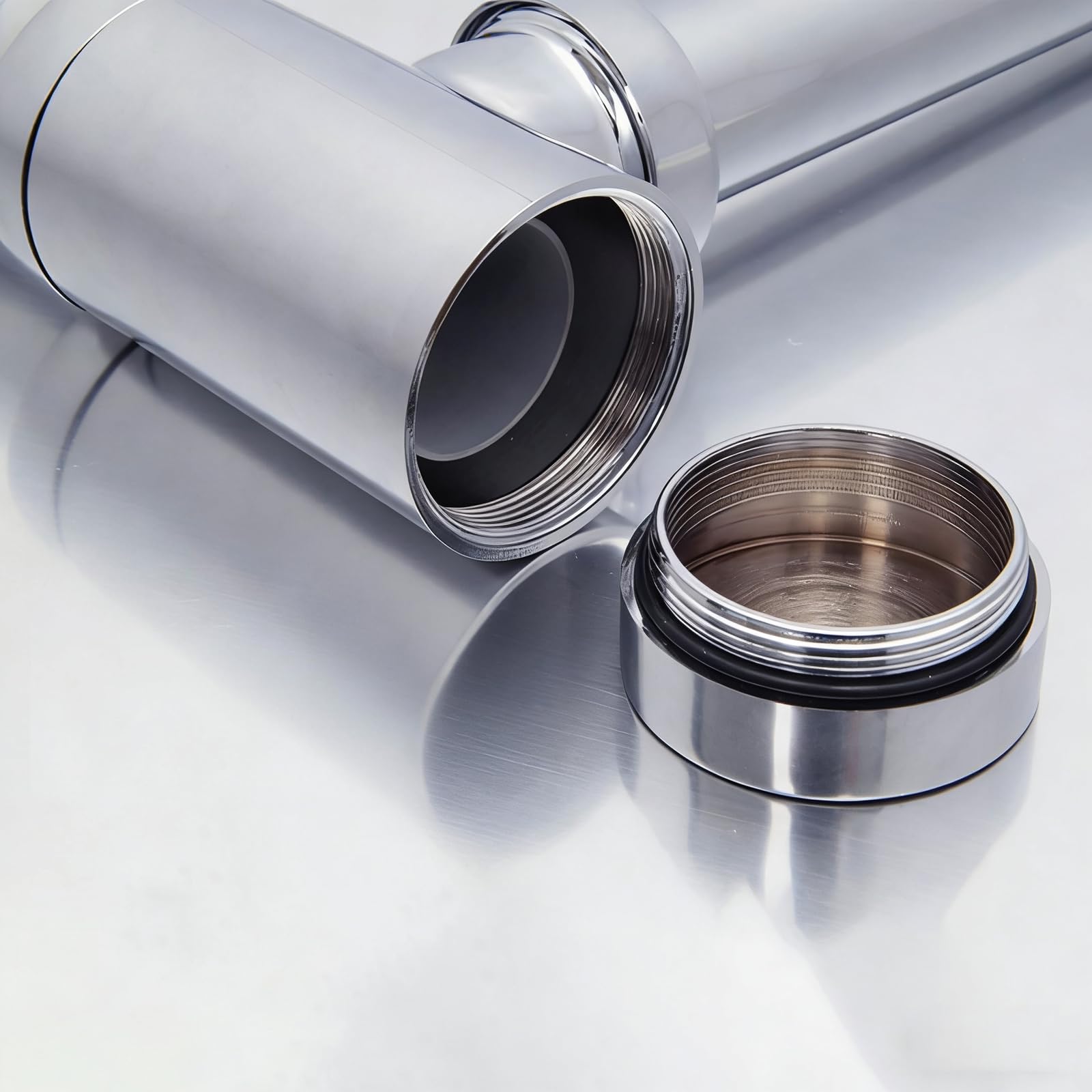 Siphon Waschbecken mit Pop Up Ablaufventil und Überlauf,Reinigungsöffnung,Flexibles Gewelltes Abflussrohr,Ablauf Garnitur Siphon Küchenspüle
