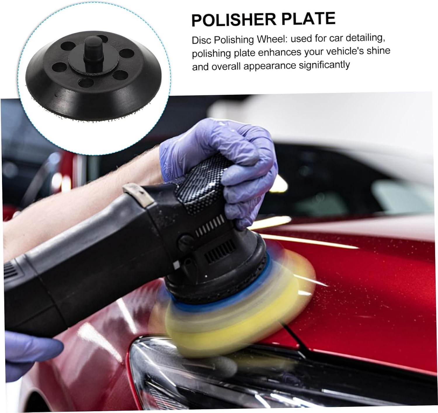 Ciieeo 6hole Sanding Backing Plate for Car Polishing Polishing Pad for Drill and Easy to Use Buffing Disc for Automotive Detailing
