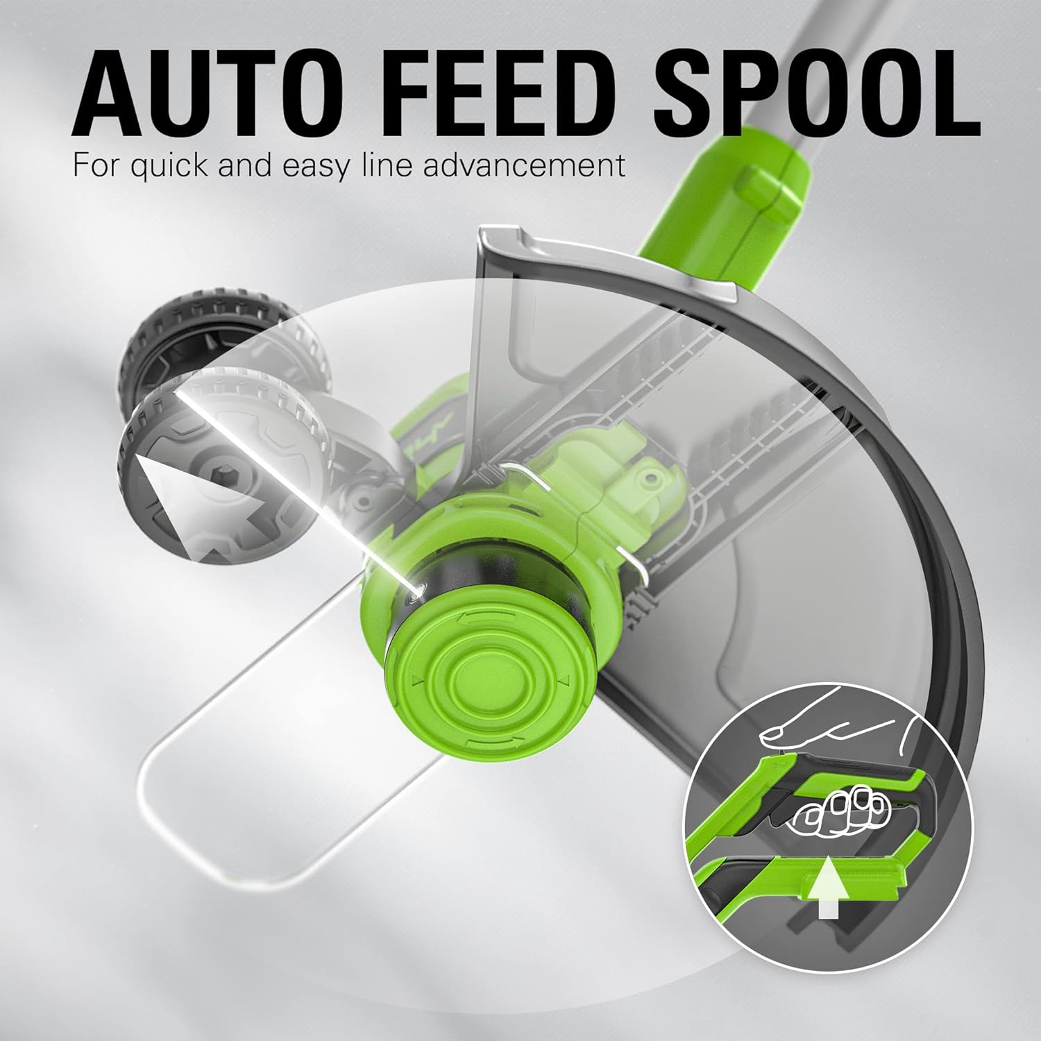Greenworks 0.065" Single Line Auto-Feed String Trimmer Spools (6-Pack) + Replacement Spool Cover