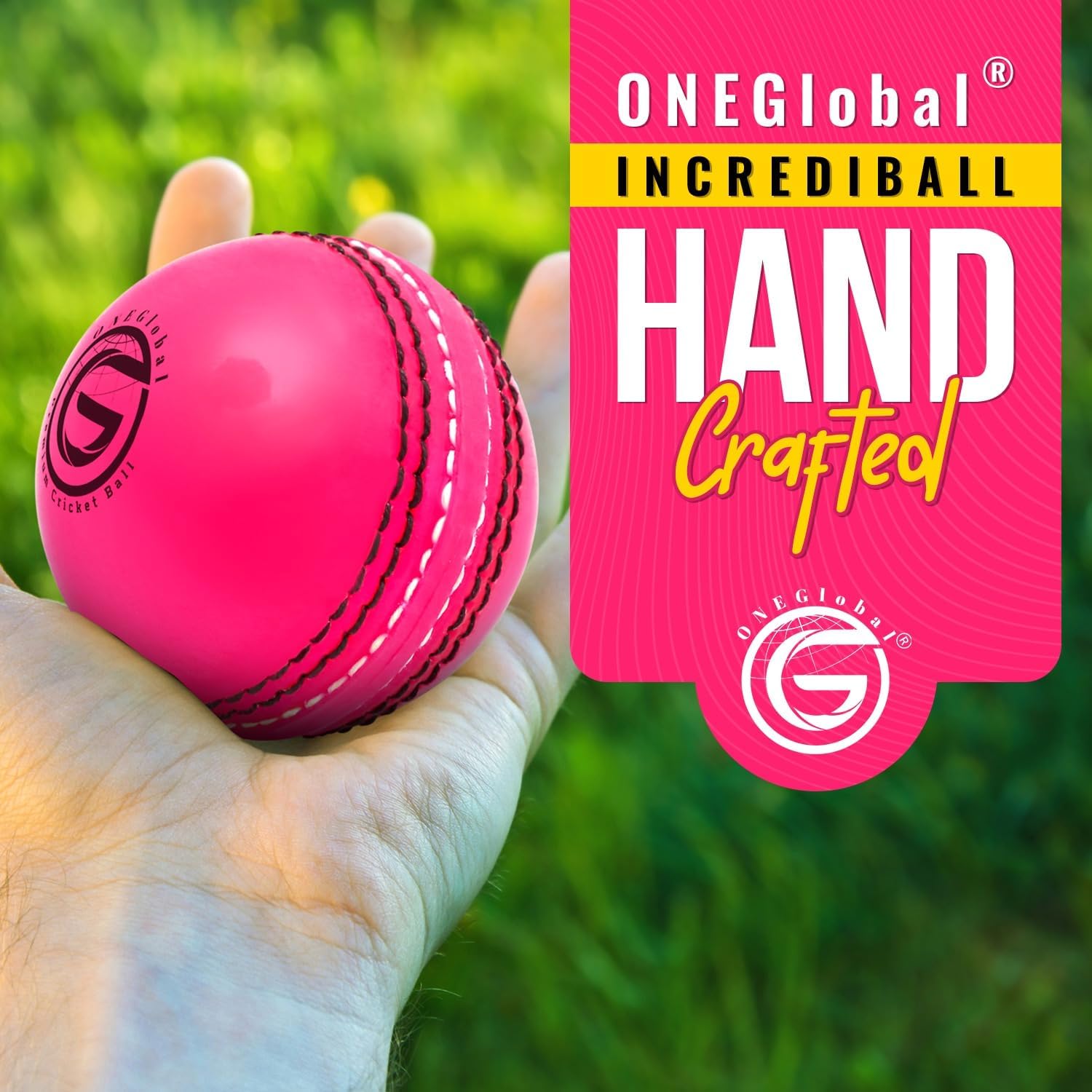 Soft Rubber Cricket Ball for Practice | Outdoor & Indoor Practice Cricket Ball with Core & Stitched Seam | Realistic Feel, True Bounce & Swing for Practice, Honing Skills & Family Fun