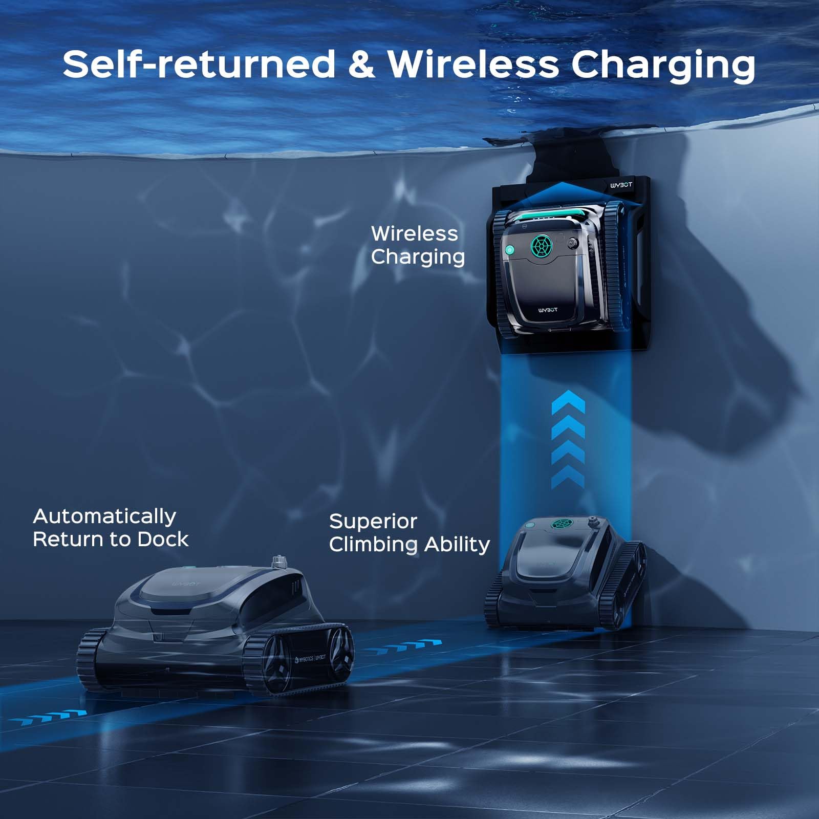 Snapklik.com : WYBOT S2 Solar Cordless Robotic Pool Vacuum Cleaner ...