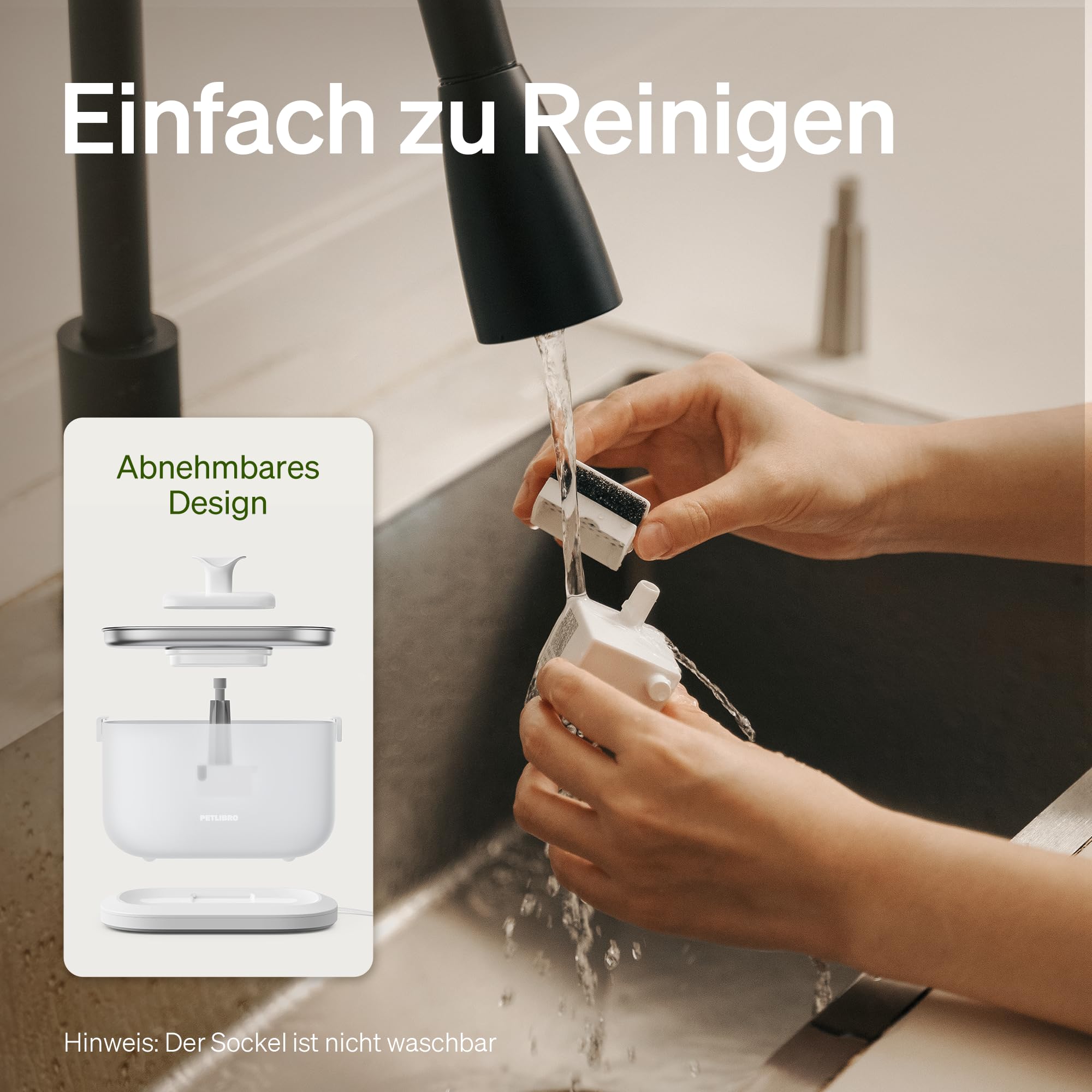 PETLIBRO Katzenbrunnen, Trinkbrunnen für Katze mit kabelloser Pumpe, 2.5L Dockstream Katzenbrunnen Edelstahl, 23dB ultraleise, 2 Trinkmodi, Einfache Reinigung, BPA-Frei Katzen Trinkbrunnen
