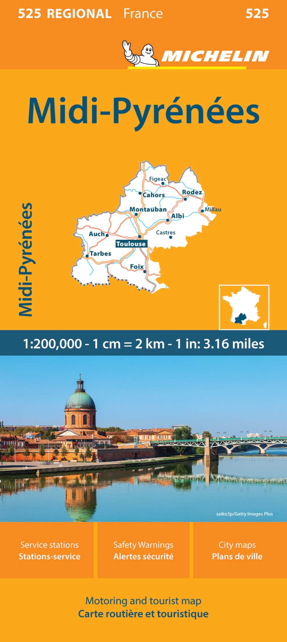Midi-Pyrenees - Michelin Regional Map 525