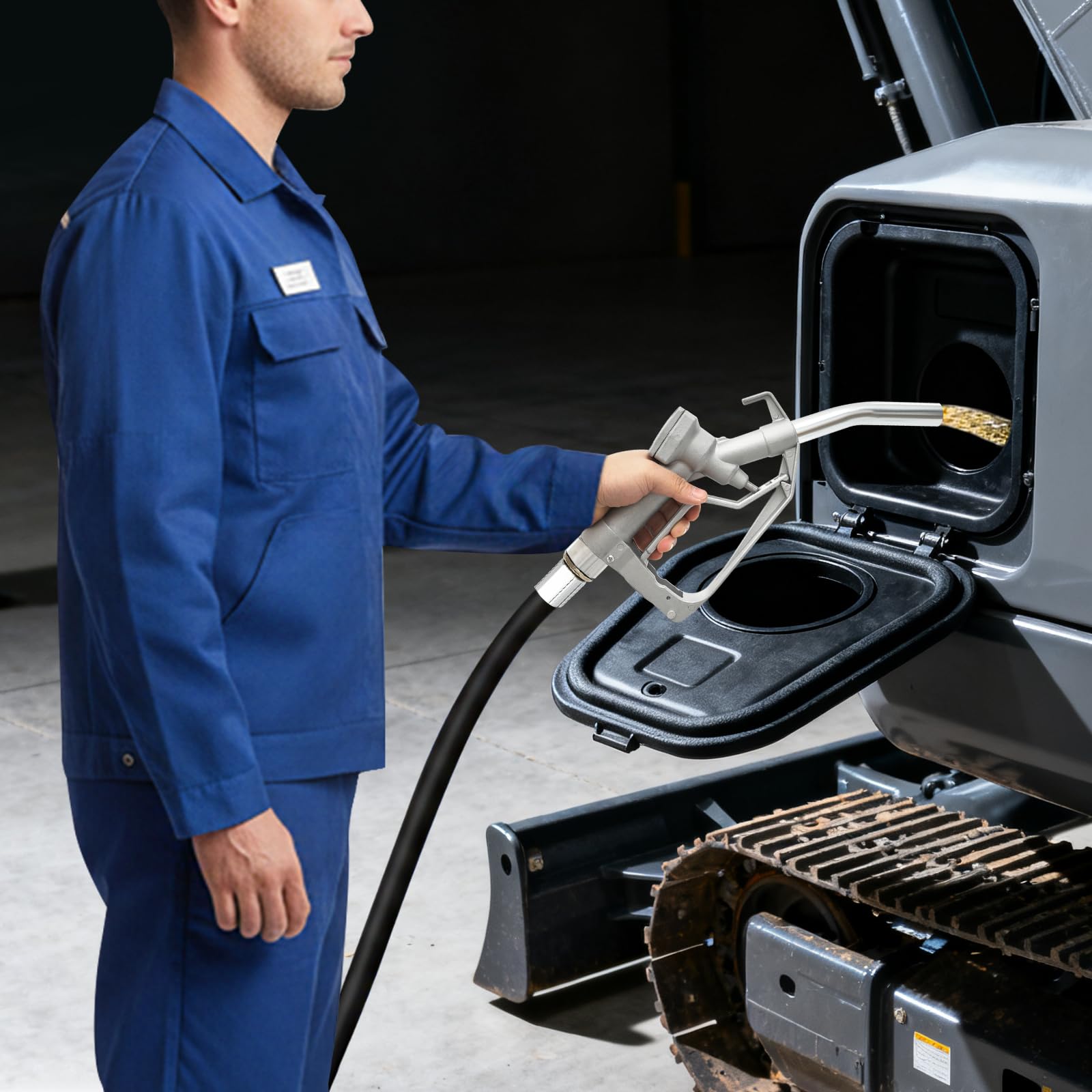 Bomba de diesel eléctrica de 12 V 200 W, bomba de gasóleo auto-Afragante 45 l/min, bomba de transferencia de combustible con filtro y pistola, para camiones vehículos utilitarios y maquinaria agrícola