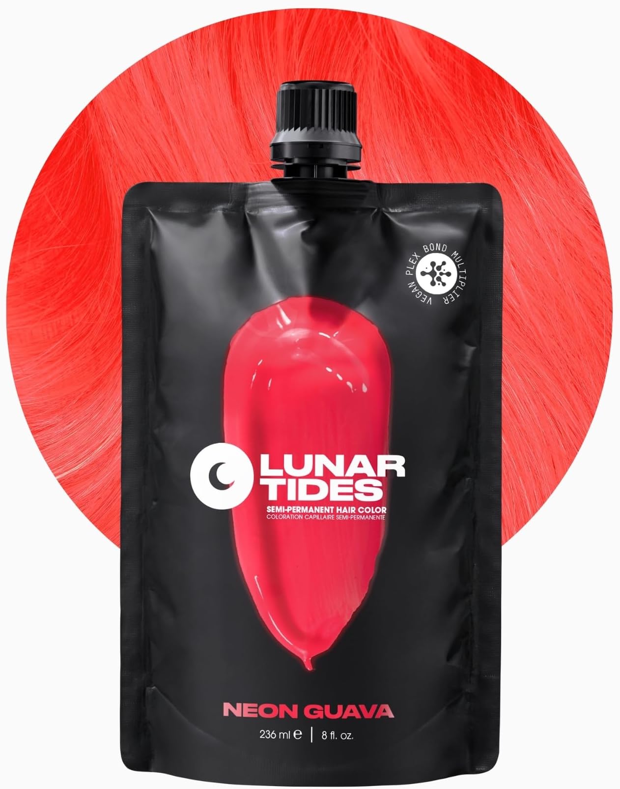 Lunar Tides Semi-Permanent Hair Color (43 colors) (Neon Guava, 8 fl. oz.)