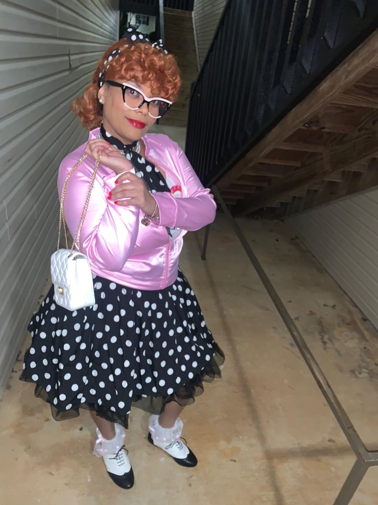 Pink Ladies Costume Grease Child 50s Grease T-Birds Jacket Danny - Main Image