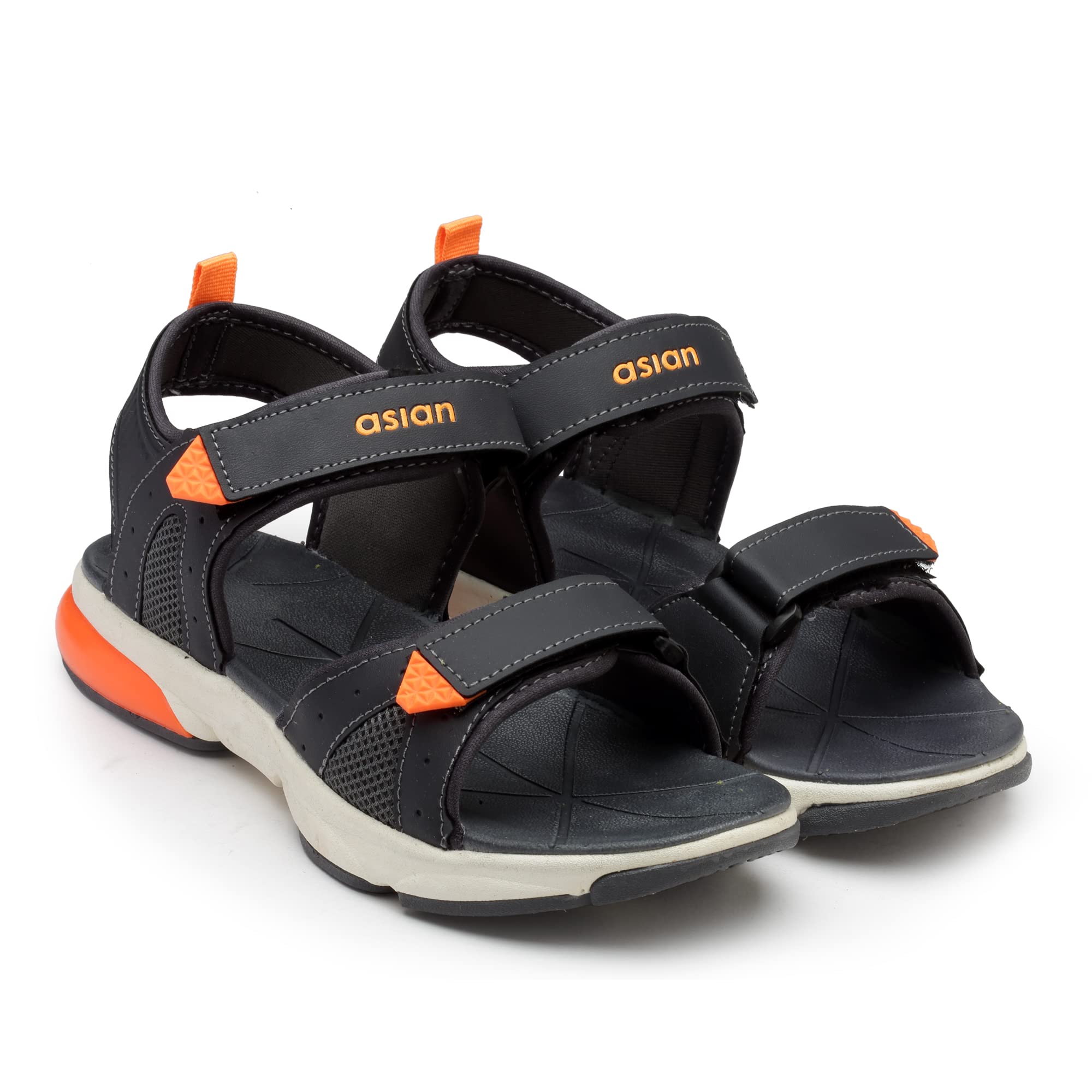 ASIAN Mens Joyo-03 Casual Phylon Sandals | Lightweight Slip-On Party,Office,Walking & Daily Used Sandals for Mens & Boys Grey Orange (B0C1KCL7YV) Amazon Price History, Amazon Price Tracker