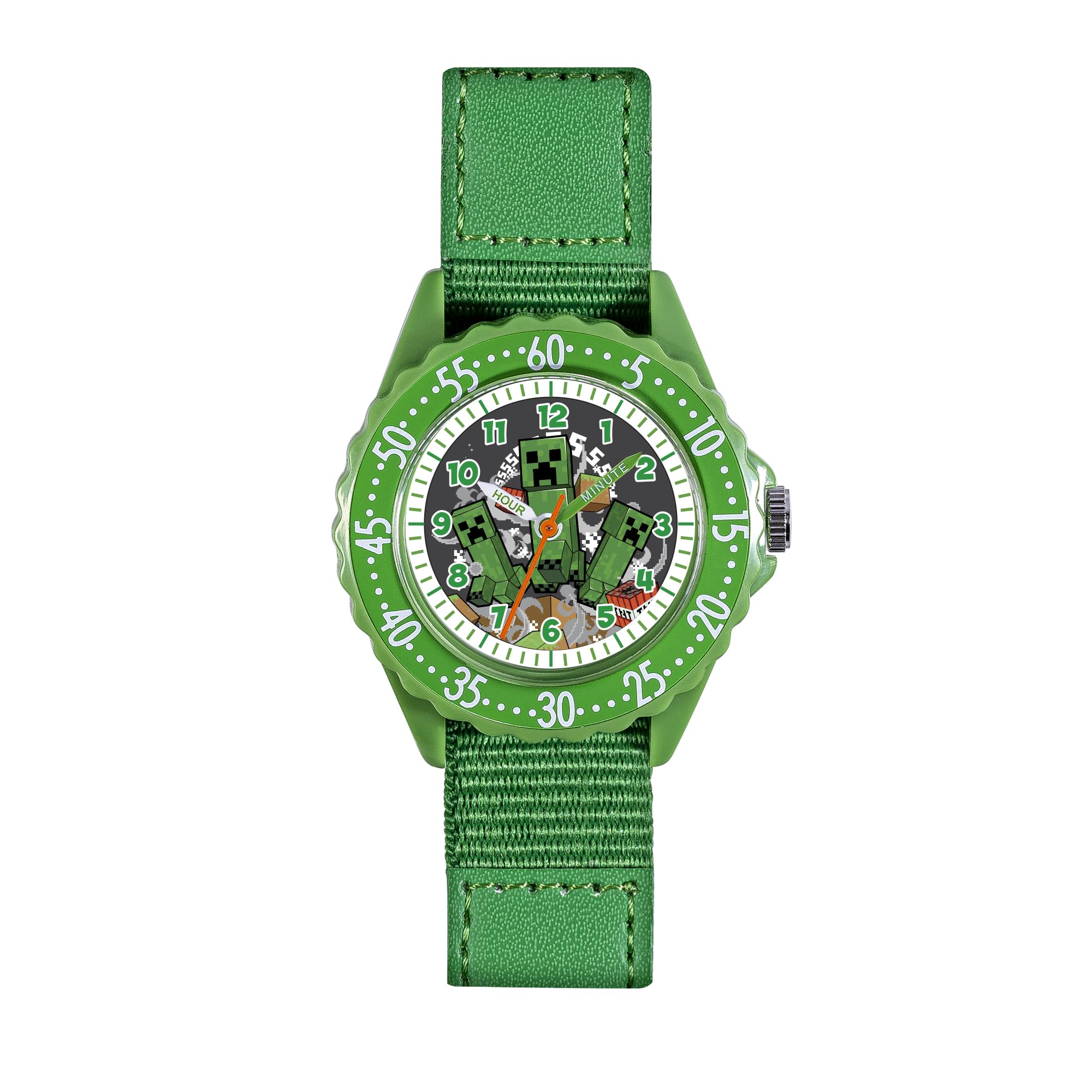 Accutime Minecraft Montre d'apprentissage de l'heure à fermeture facile
