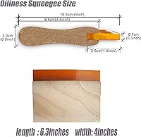 Vista 2 de TECHTONGDA Raspador de aceite de madera de goma para impresión de pantalla de seda 75 durómetro 6.3inch