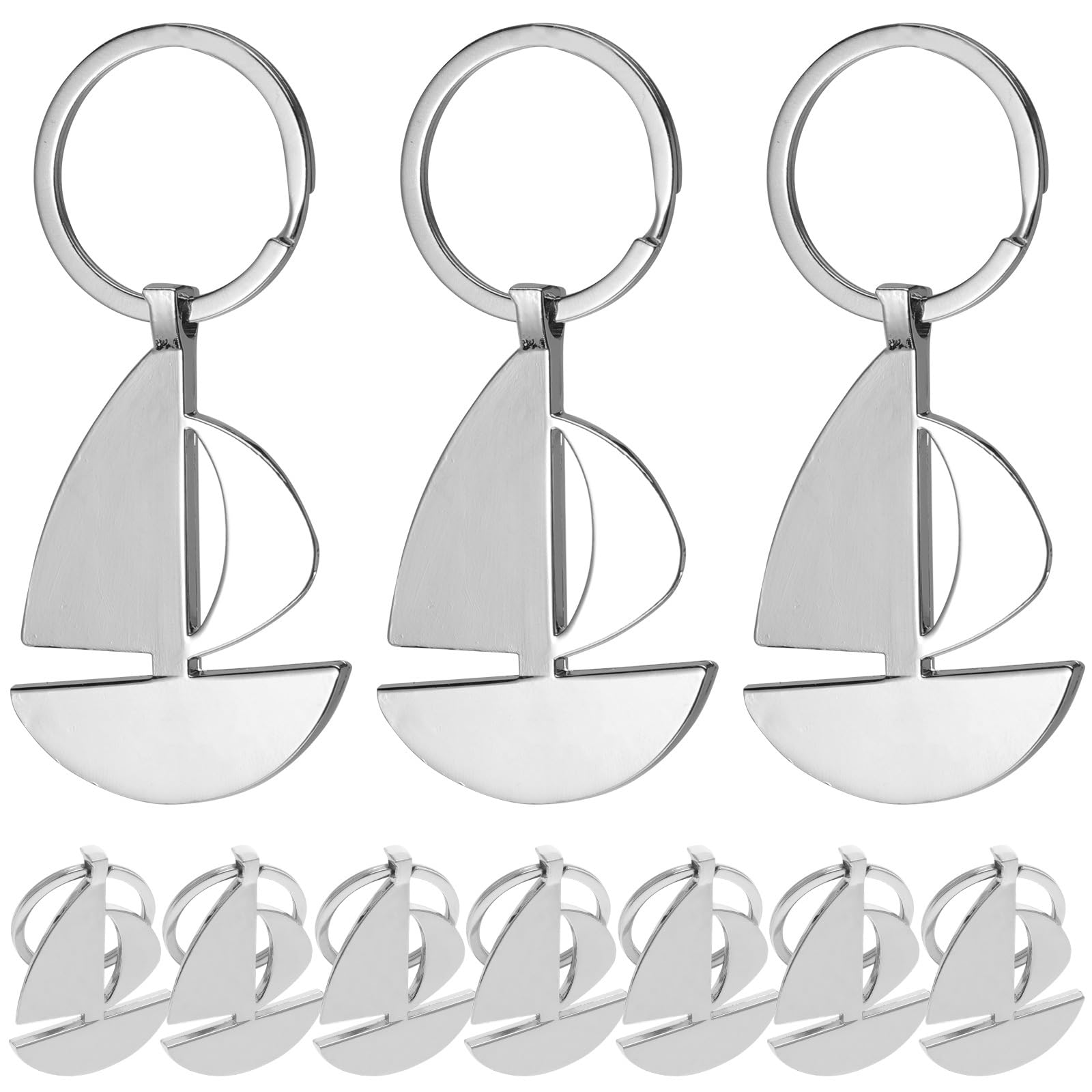 STOBOK Portachiavi in Metallo Barca a Vela 3.35X1.57X0.59 Pollici Portachiavi Galleggiante Regalo Creativo Accessori Barca Decorativo Per Auto Moto Famiglia Amici